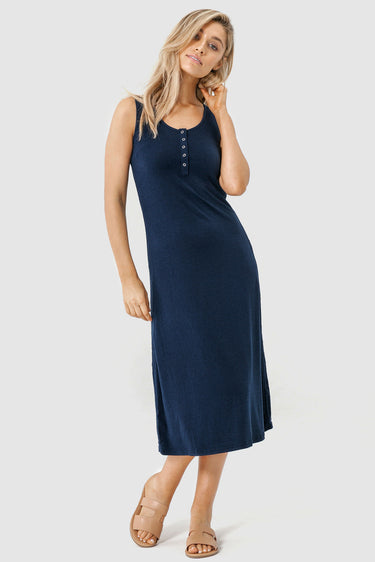 Organic Bamboo Henley Maternity Tank Dress Dress from Bamboo Body maternity store australia